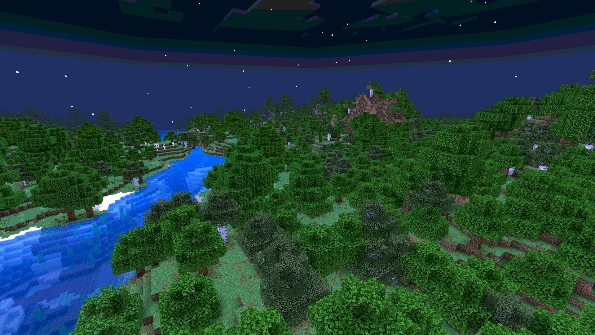 Темное время суток из текстуры ночного видения в Minecraft PE Темное время суток из текстуры ночного видения в Майнкрафт ПЕ