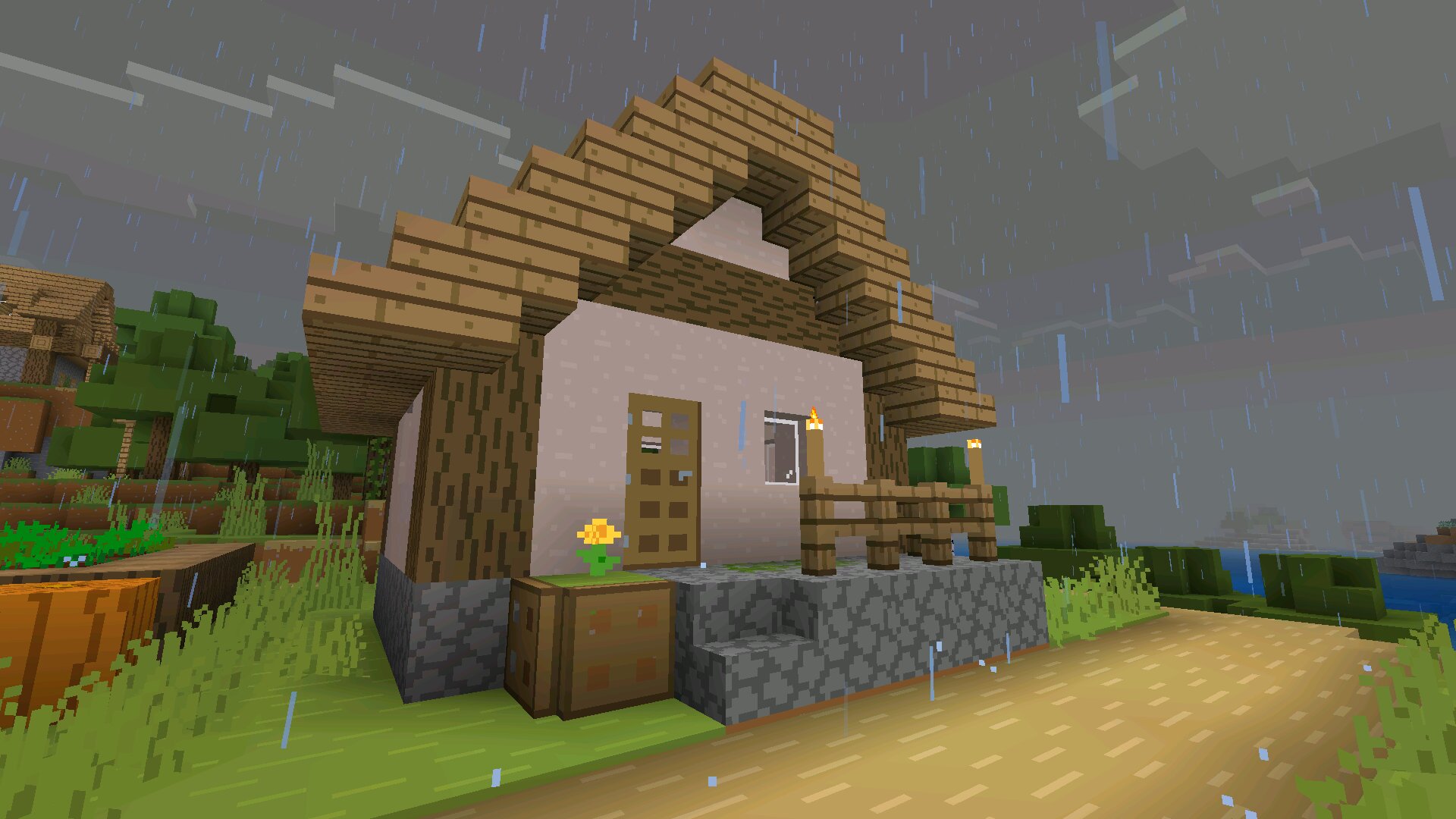 Дом из текстуры Bare Bones для Minecraft PE Дом из текстуры Bare Bones для Майнкрафт ПЕ