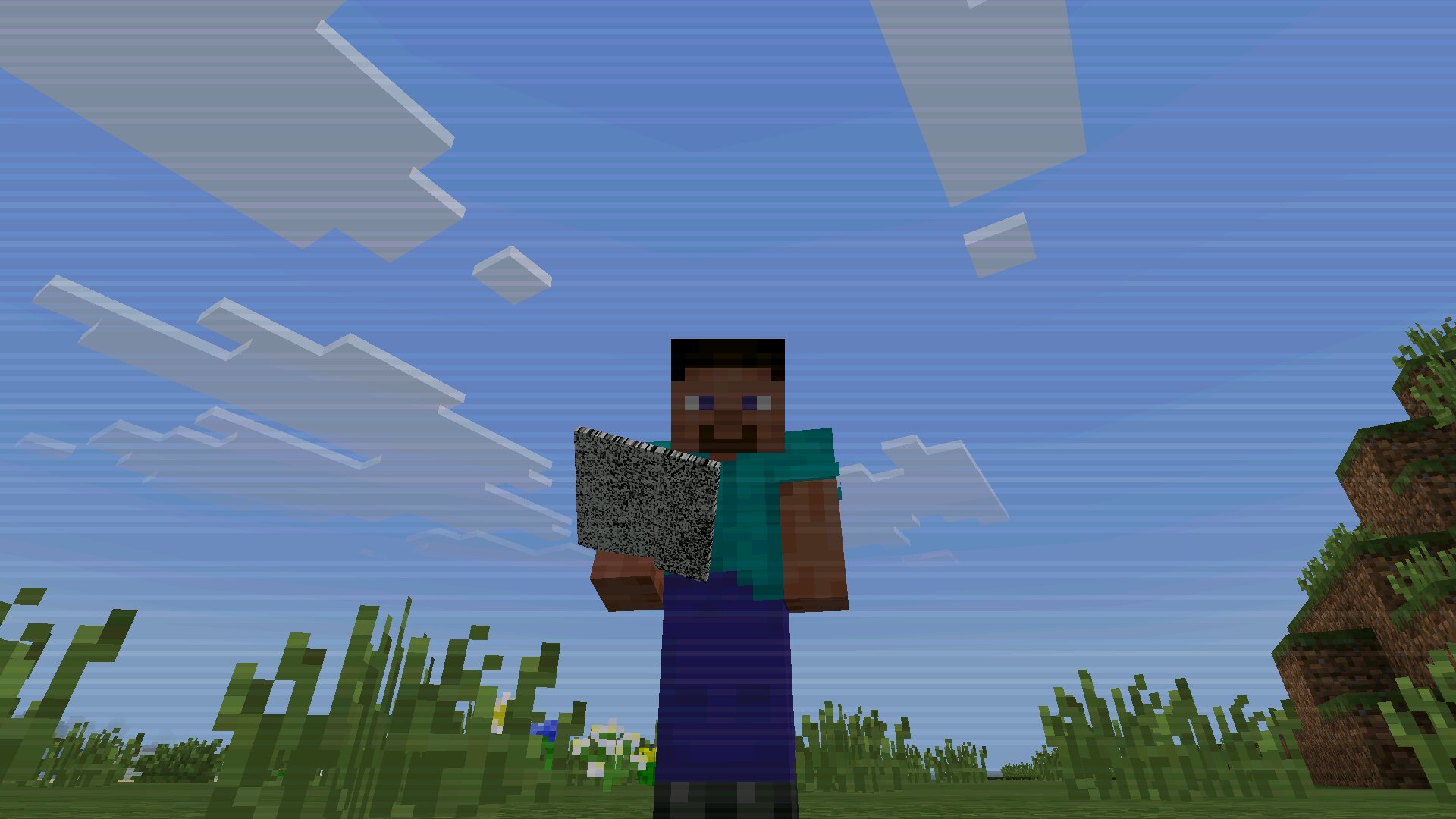 Стив из мода Broken Script для Майнкрафт ПЕ Стив из мода Broken Script для Minecraft PE