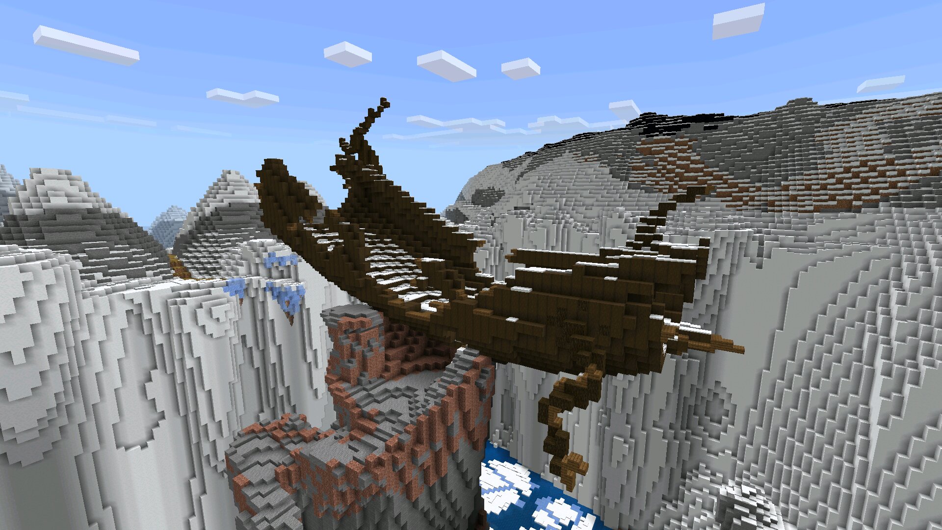 Корабль из мода на Ледниковый период для Minecraft PE