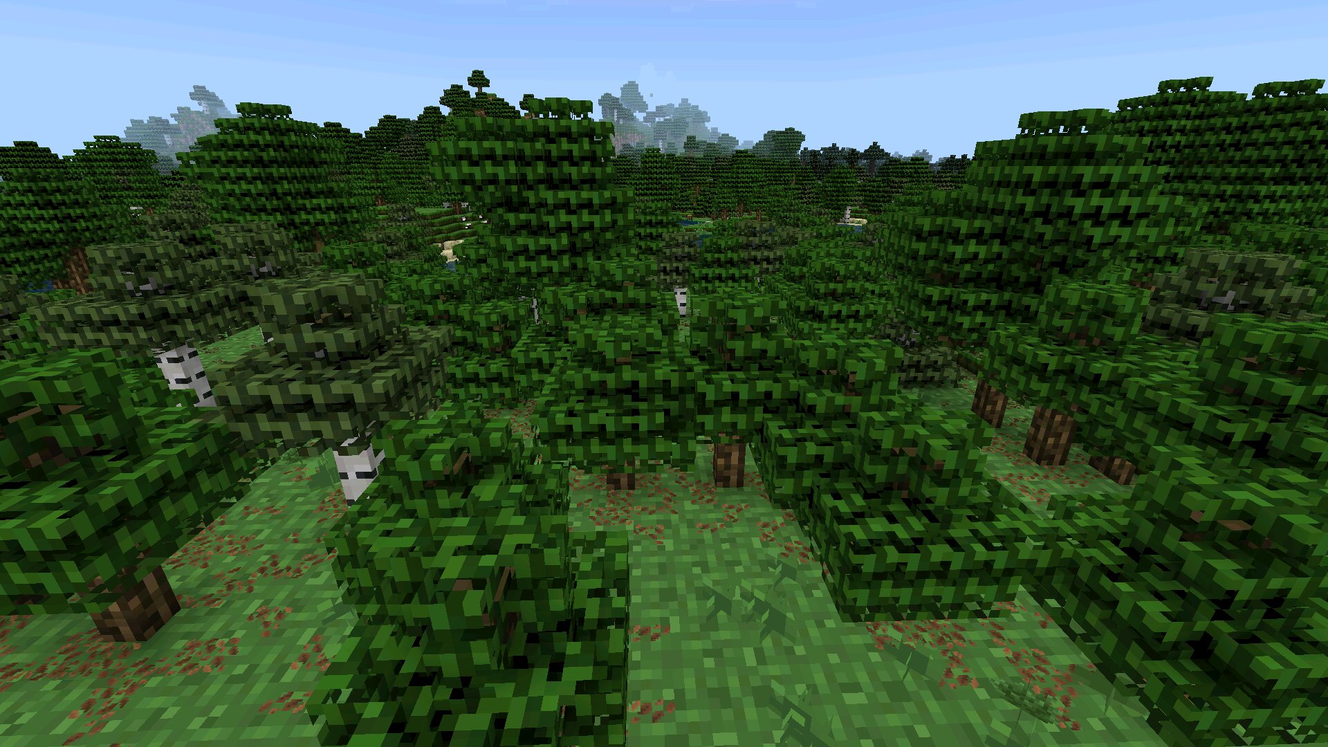 Лес из текстур пака 4 на 4 для Minecraft PE Лес из текстур пака 4 на 4 для Майнкрафт ПЕ