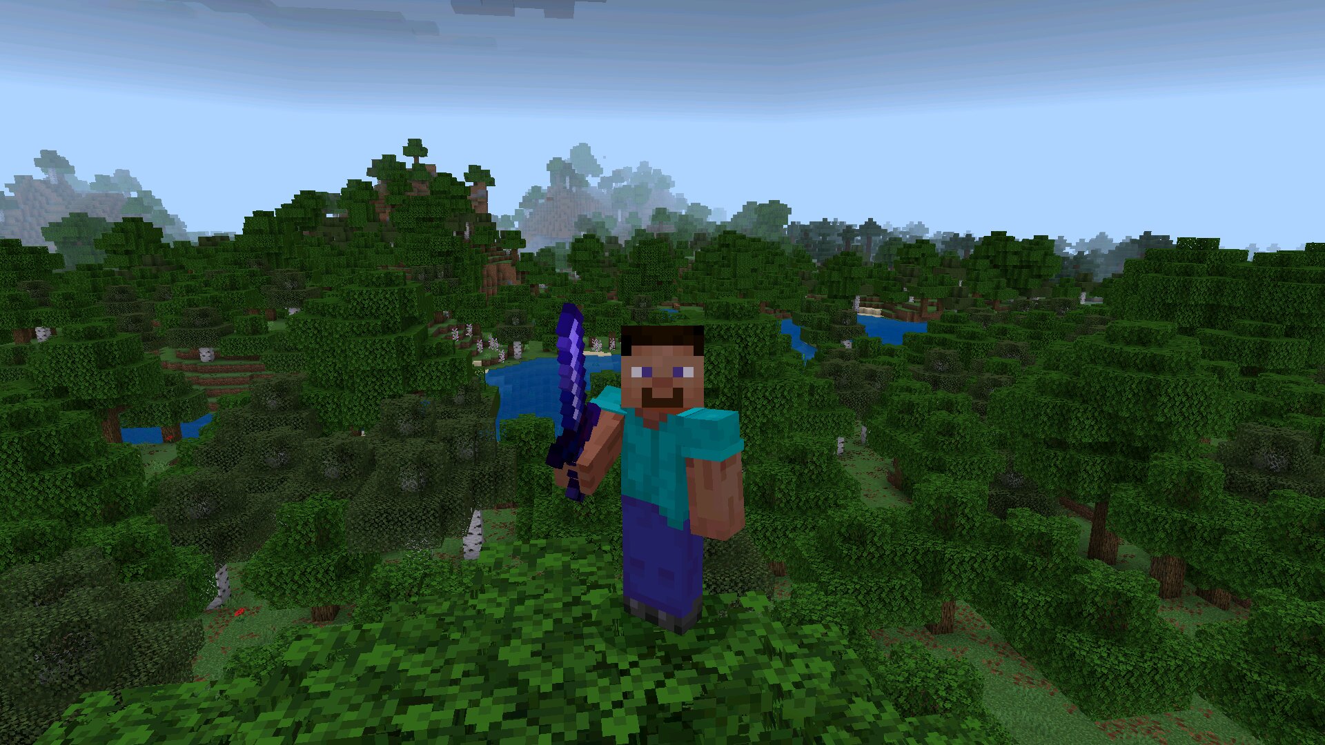 На дереве из мода Excalibur для Minecraft PE На дереве из мода Excalibur для Майнкрафт ПЕ