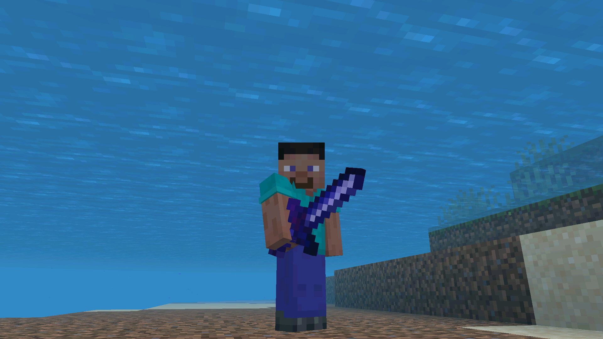 Под водой из мода Excalibur для Minecraft PE Под водой из мода Excalibur для Майнкрафт ПЕ