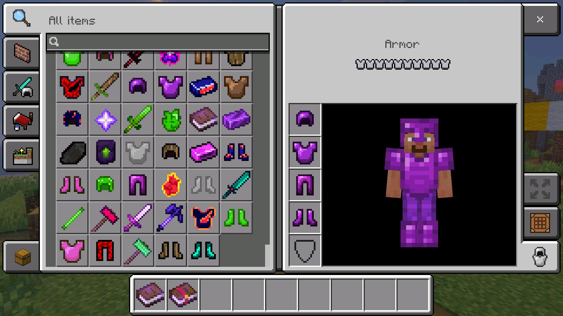 Инвентарь из Мода на Броню Бога для Minecraft PE Инвентарь из Мода на Броню Бога для Майнкрафт ПЕ