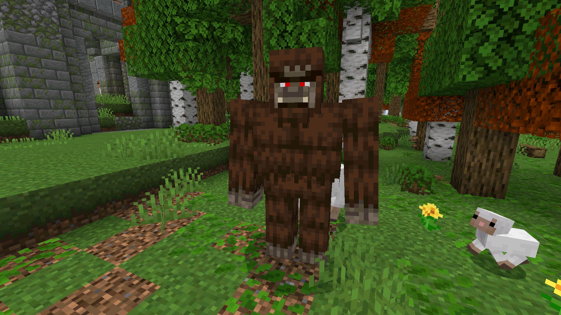 Бигфут из Мода Core Craft для Minecraft Bedrock Бигфут из Мода Core Craft для Майнкрафт Бедрок
