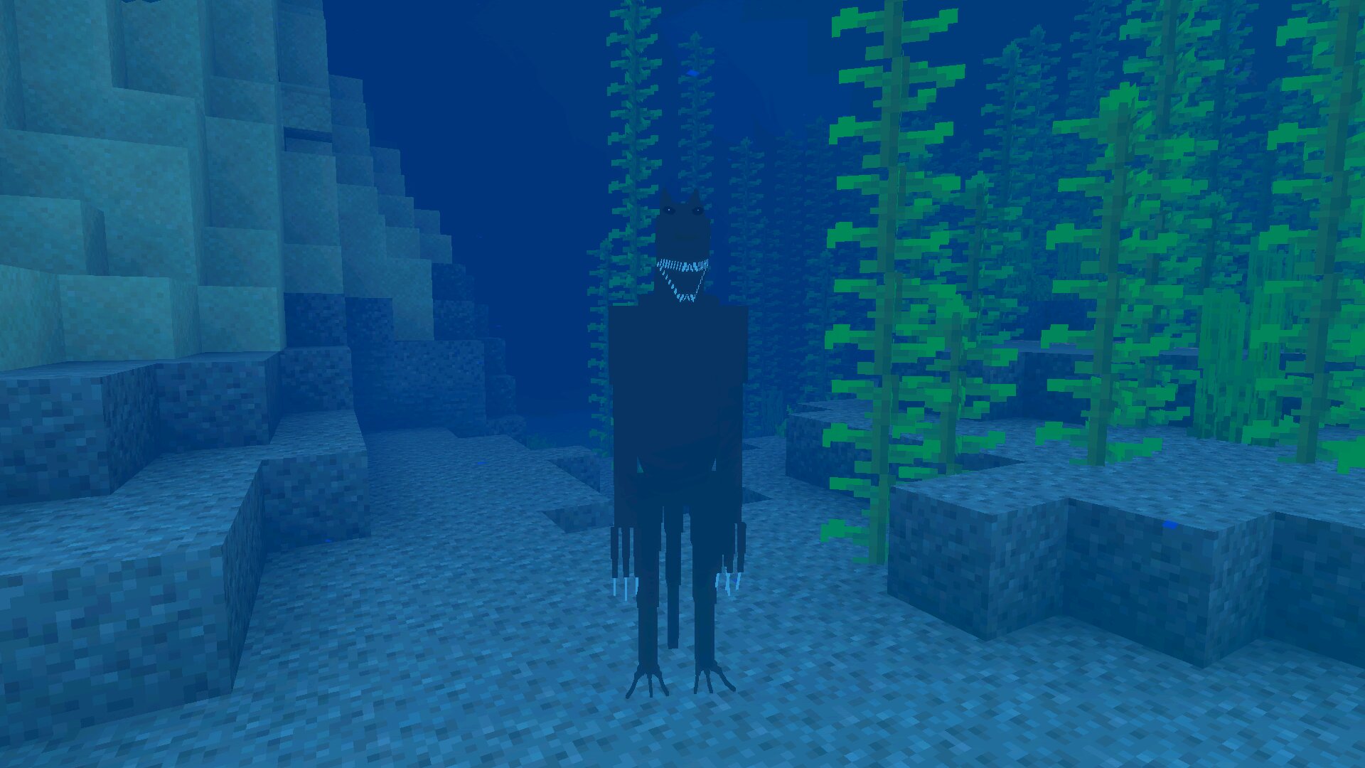 Под водой из Мода The Wolfman для Minecraft PE Под водой из Мода The Wolfman для Майнкрафт ПЕ