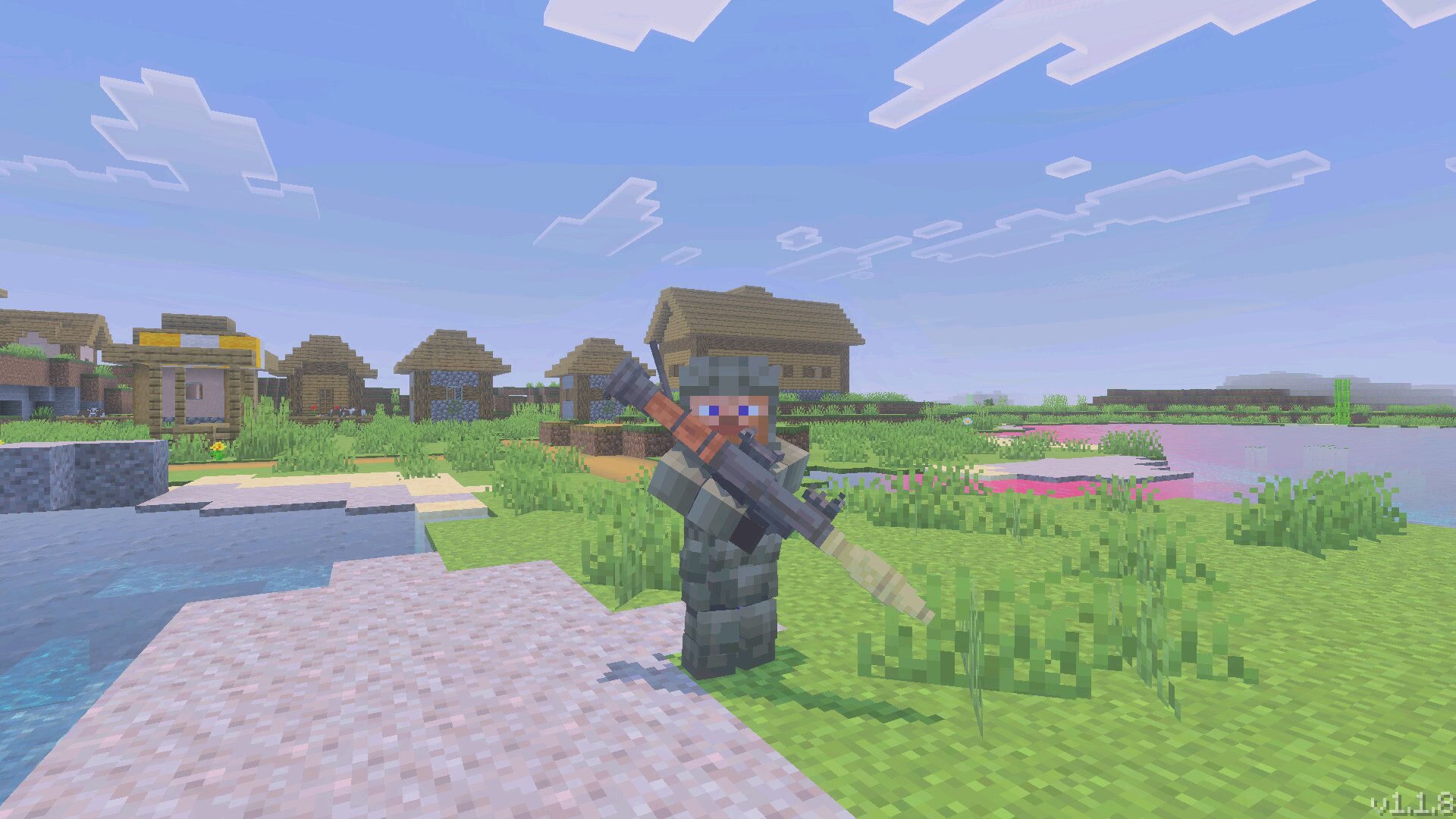 РПГ из Мода Аплок Ганс для Minecraft PE