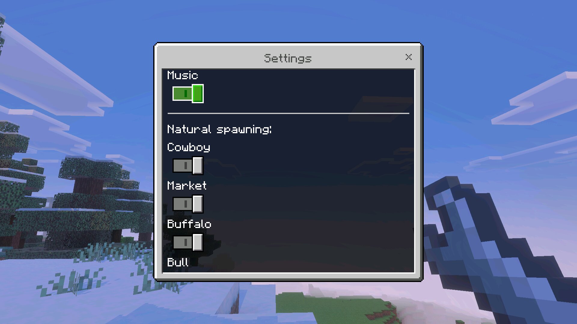 Настройки из Мода на Ферму для Minecraft Bedrock Настройки из Мода на Ферму для Майнкрафт Бедрок