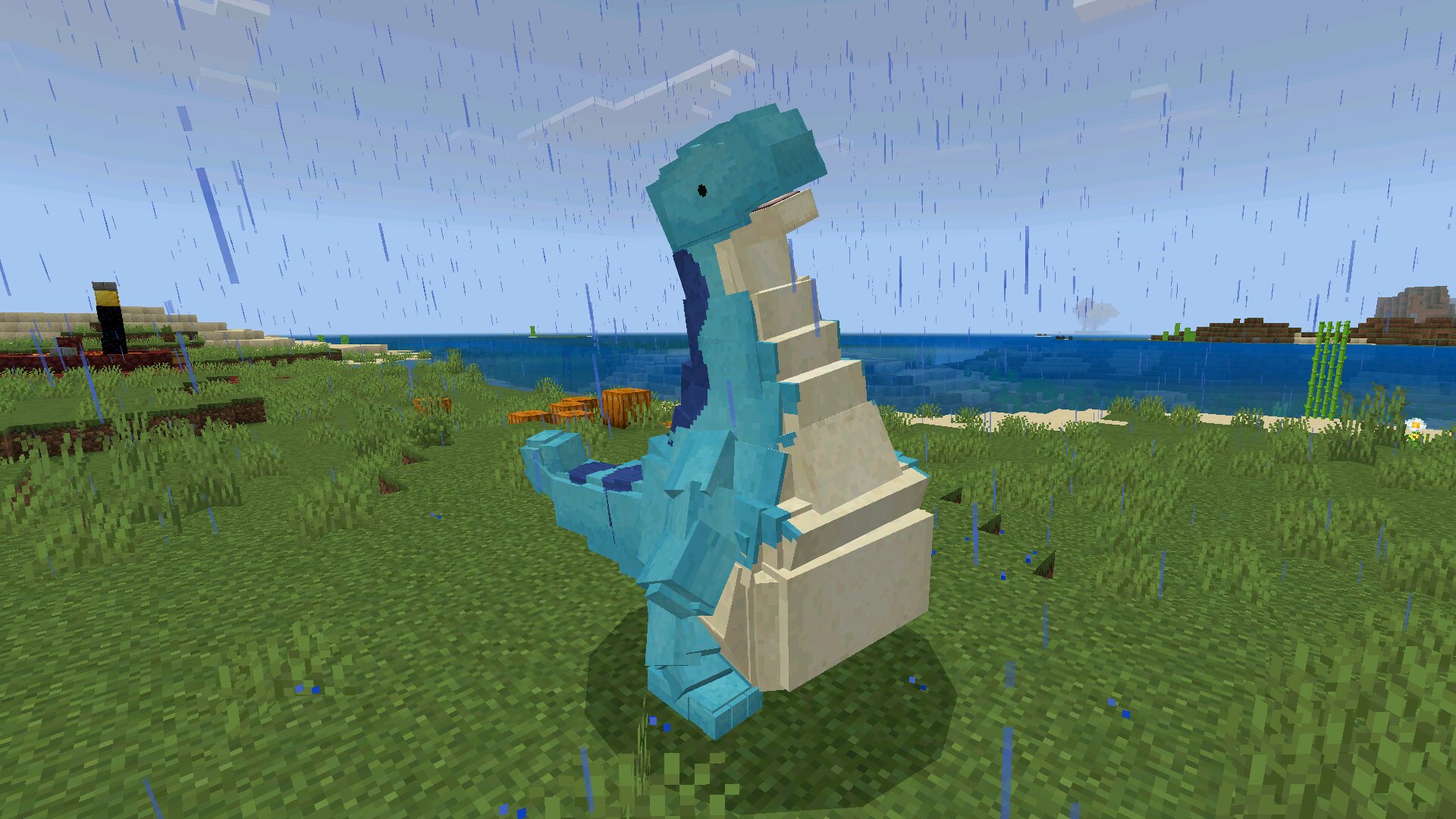 Релаксаурус из Мода Palcraft для Minecraft Bedrock Релаксаурус из Мода Palcraft для Майнкрафт Бедрок